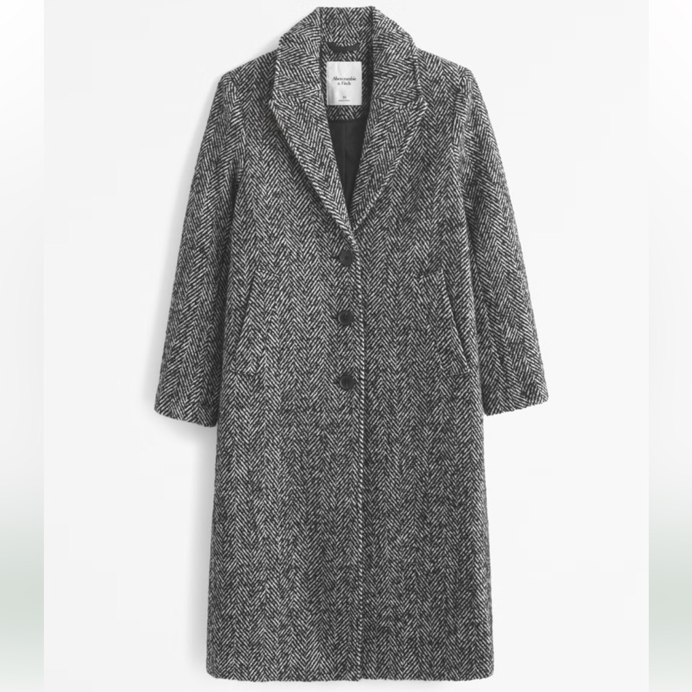Abercrombie Wool-Blend Tailored Topcoat